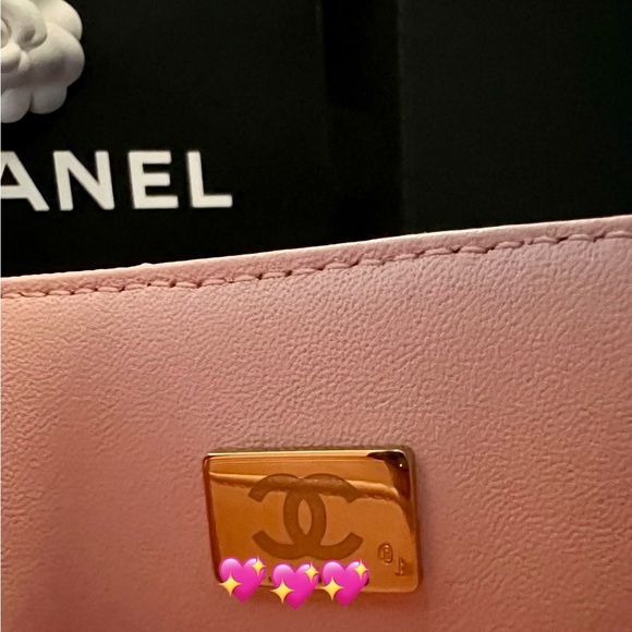Chanel Mini Rectangular Flap Top Handle Caviar (Light Pink) - Picture 12 of 16